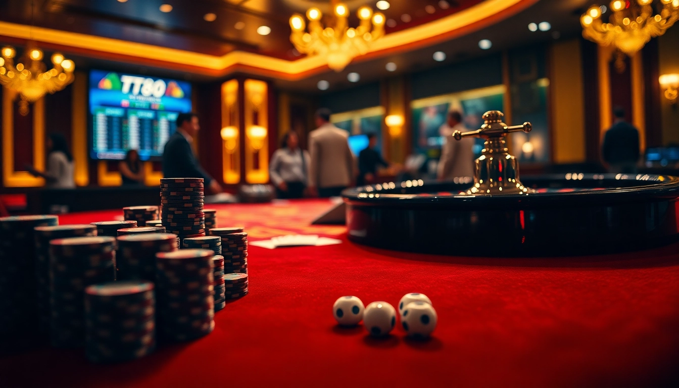 Experience excitement at TT88's upscale casino table with vibrant cards and poker chips.