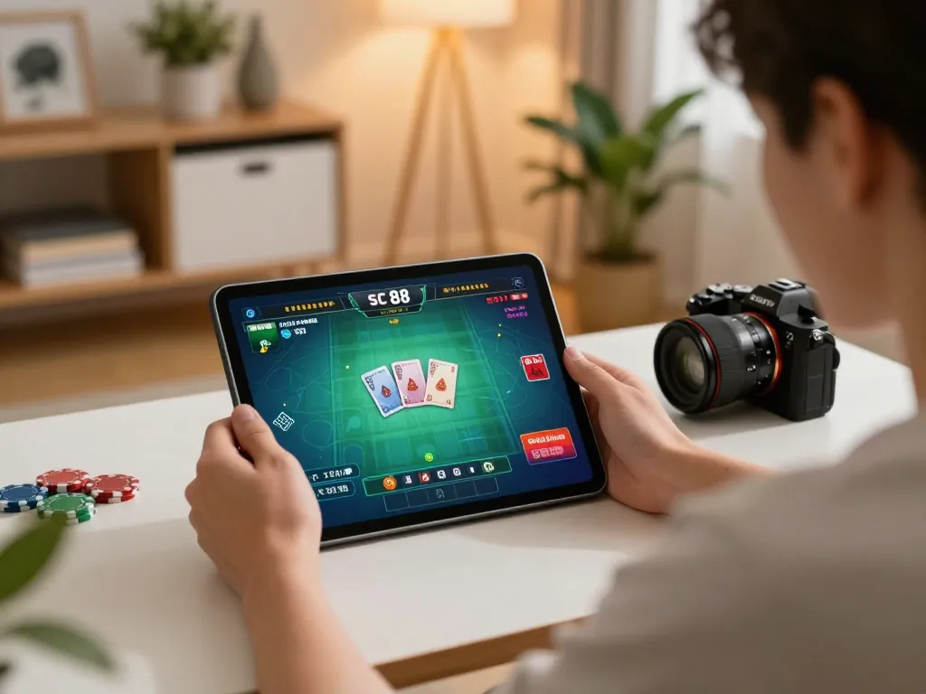 Engaged player experiencing live betting on SC 88, showcasing strategy and modern gaming.