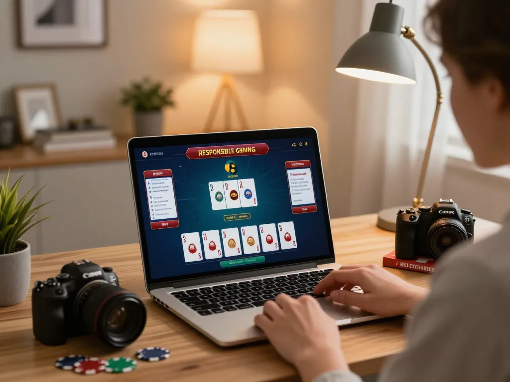 Engaging in a live dealer game at home with cm88, showcasing responsible gaming and strategy.