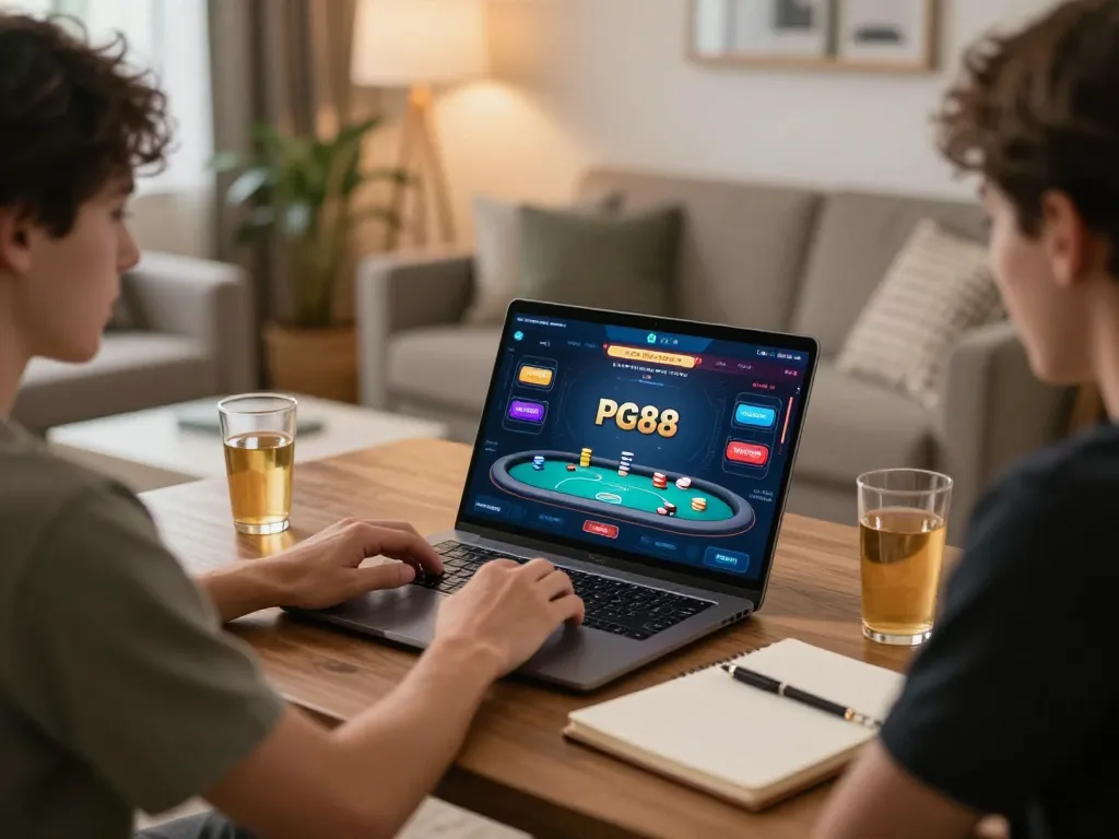 Engaging online gaming session tại PG88 with a player focused on poker gameplay.