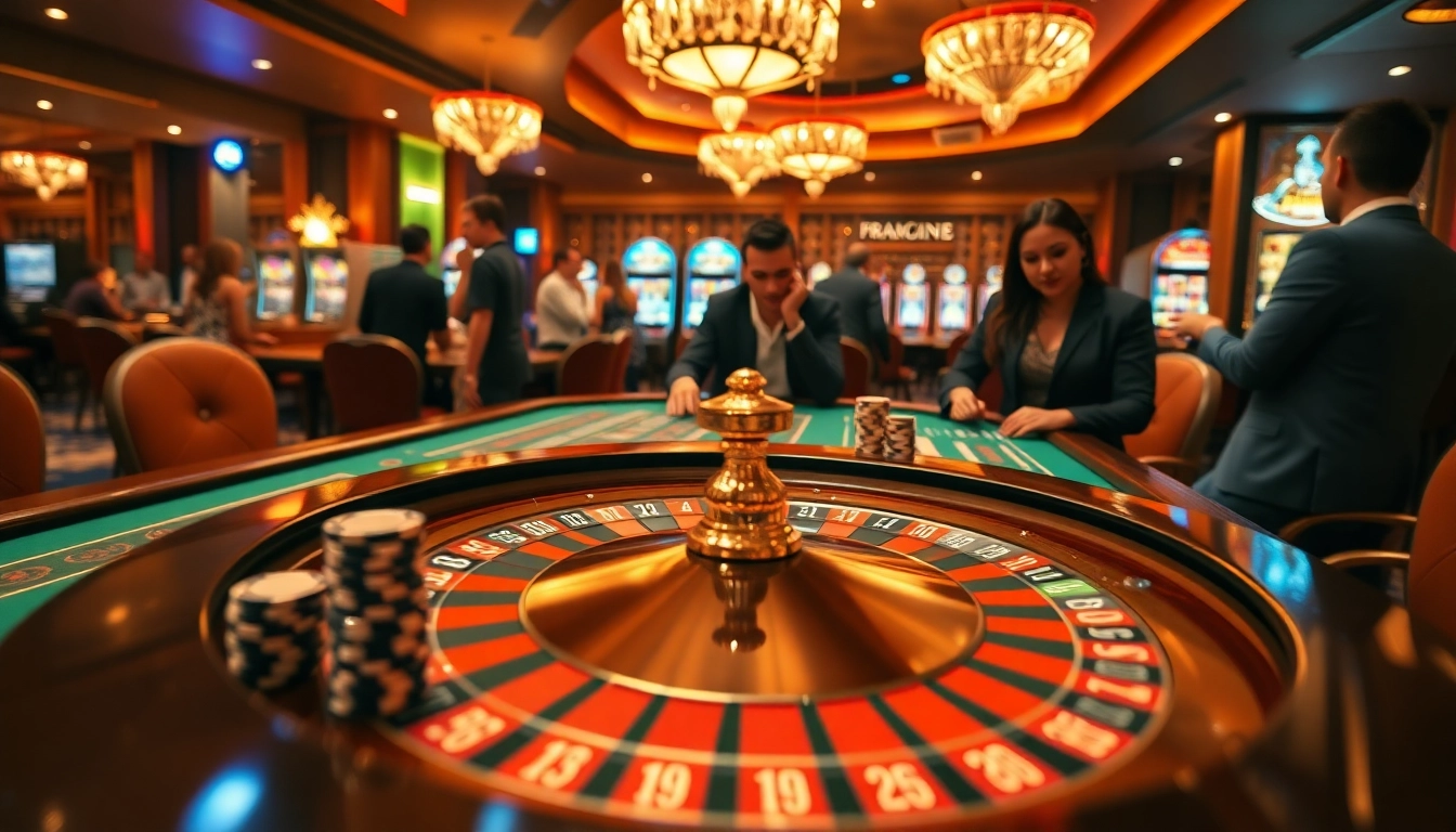 Experience the thrill of gambling at https://rr99.uk.com/ with a lively casino setting featuring poker chips and roulette.