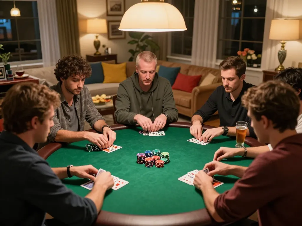 xx88 players enjoying an exciting poker game in a cozy atmosphere with vibrant chips and cards.