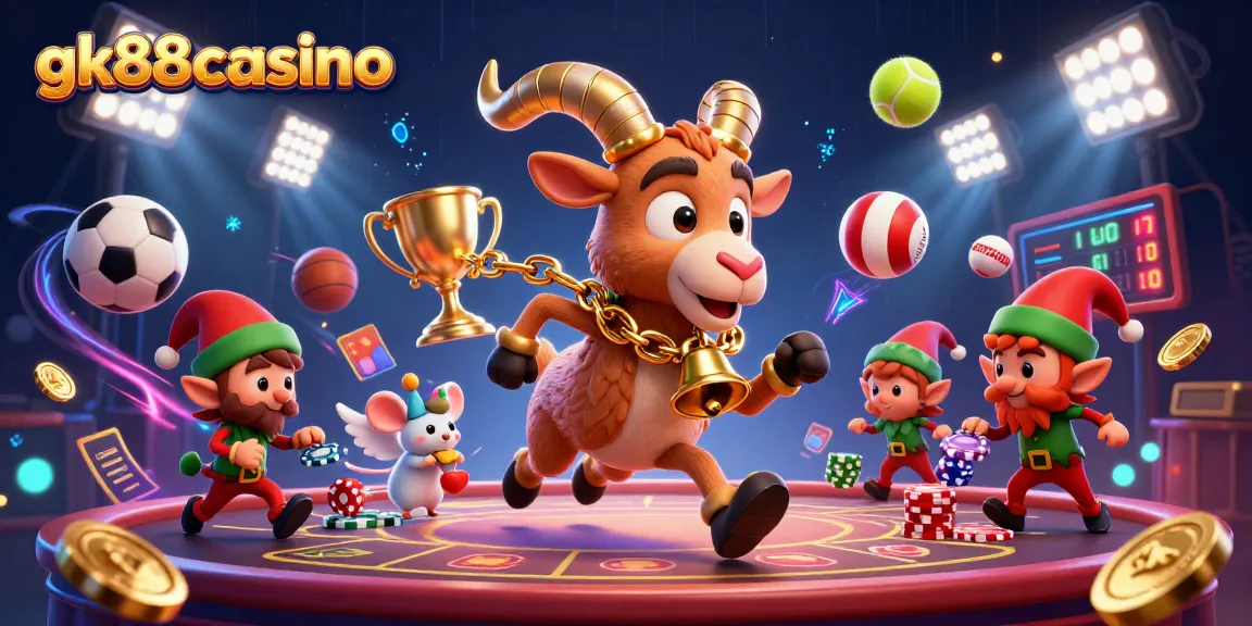 Experience thrilling action at gk88casino with festive Krampus managing a wacky holiday casino
