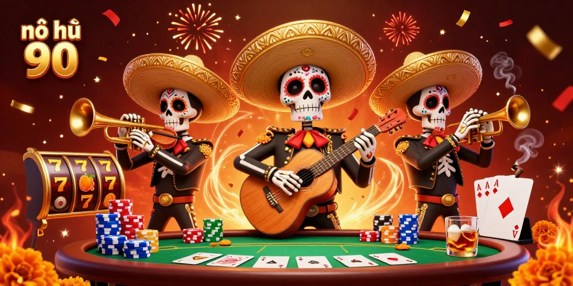 Experience the excitement of nổ hũ 90 with colorful characters in a vibrant casino setting featuring popular game elements.
