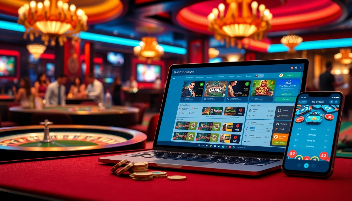 Experience the excitement of Nhà cái OKATM with a modern gambling interface and vibrant casino environment.