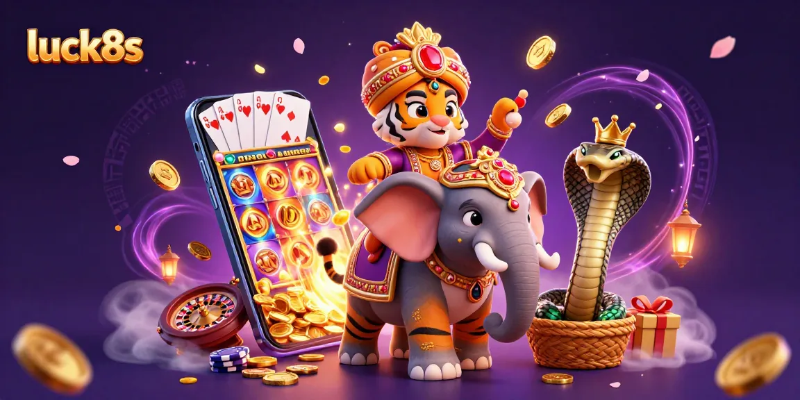 Win big with luck8s featuring a vibrant casino scene with rich details and action.