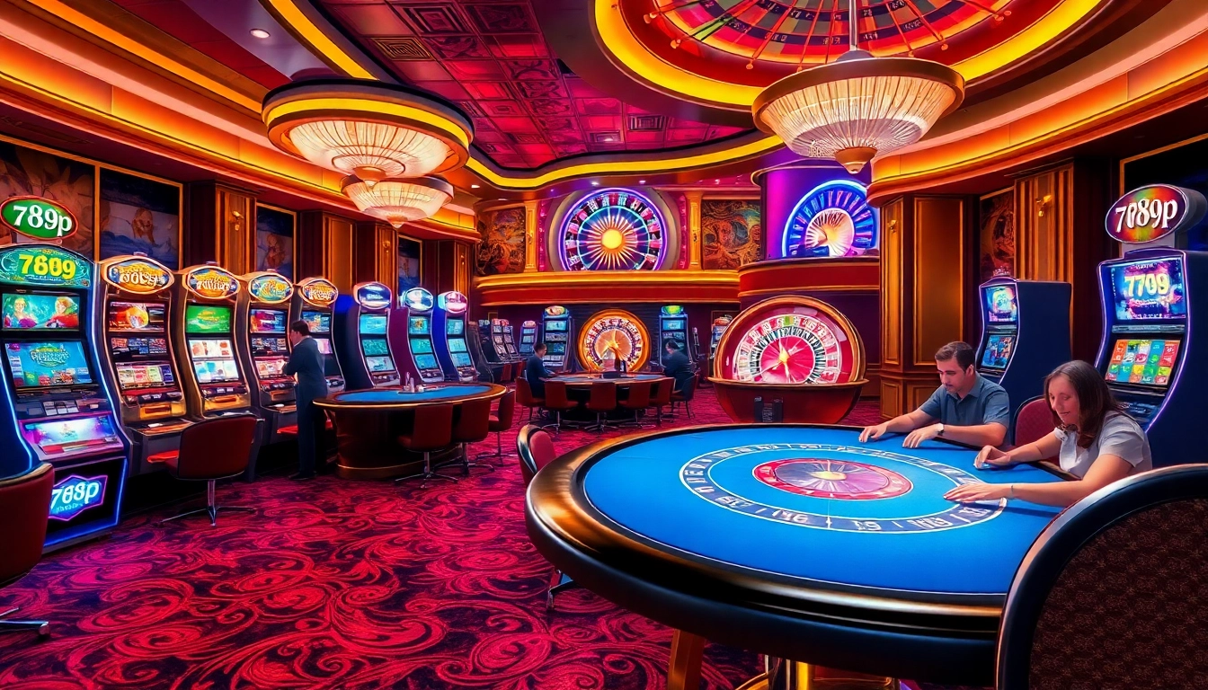 Engaged players strategizing at a poker table in an opulent casino setting highlighting 789p gaming.