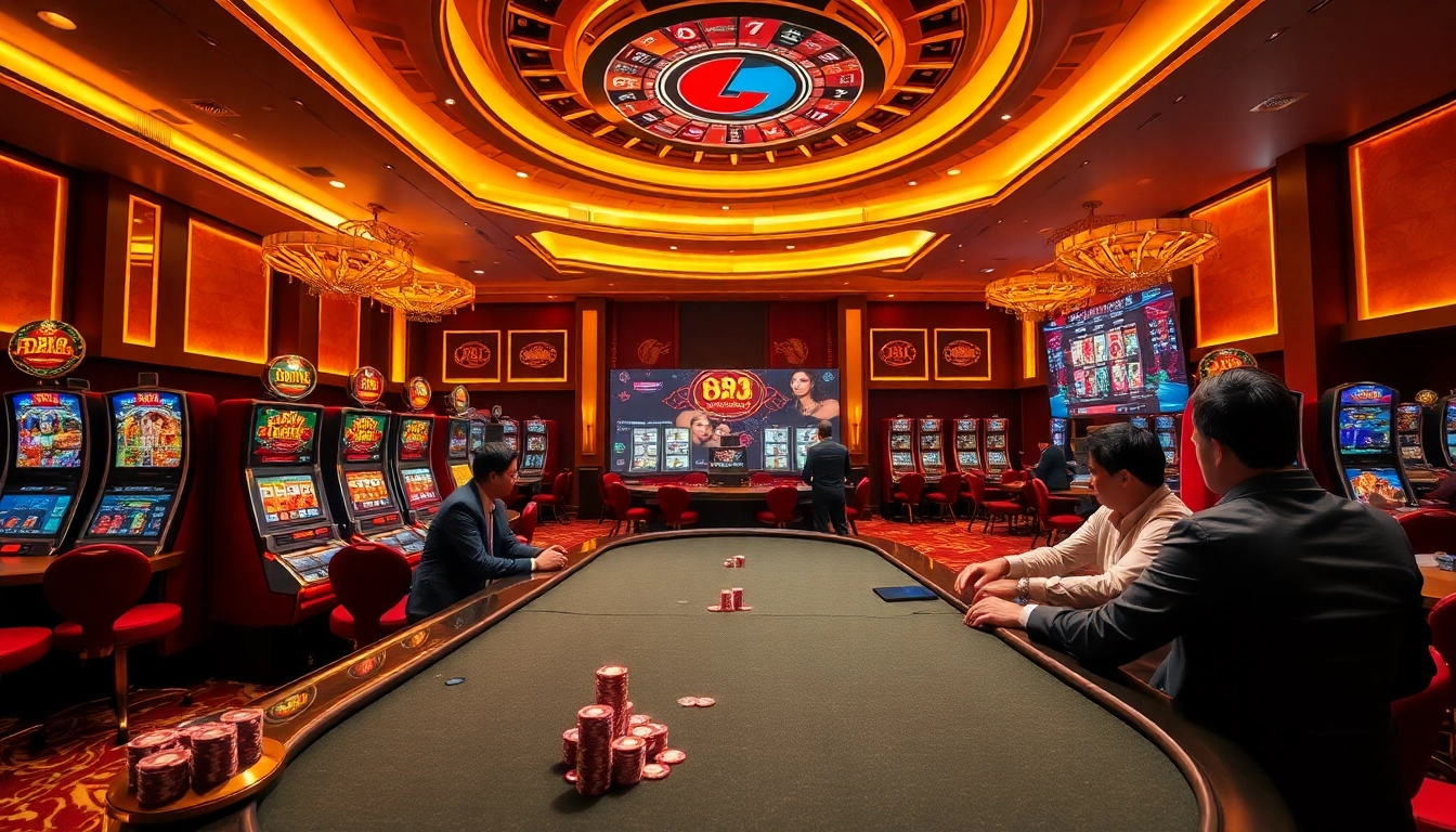 Engaged players and glowing slot machines showcase the exciting atmosphere of 8K8 Casino.