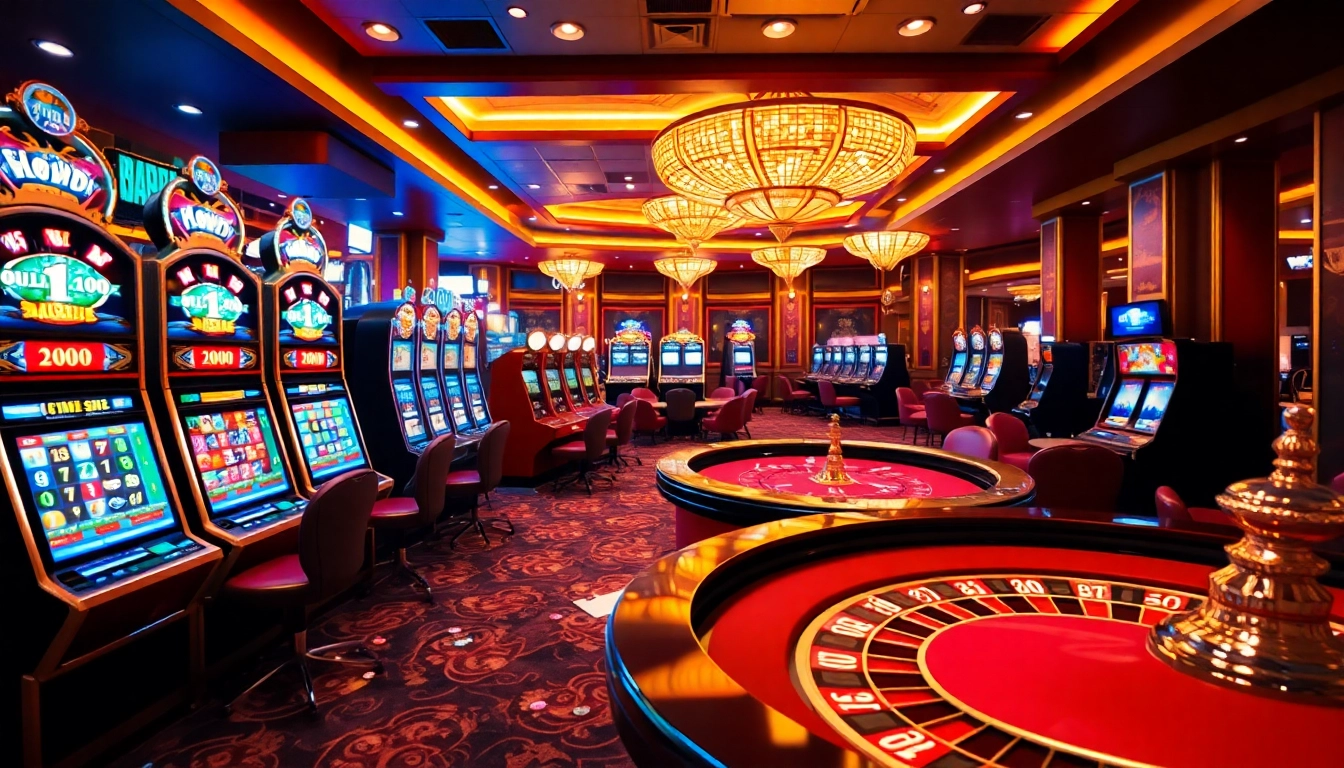 Experience the excitement of gaming at trang chủ 23win with vibrant casino visuals, including poker and roulette.